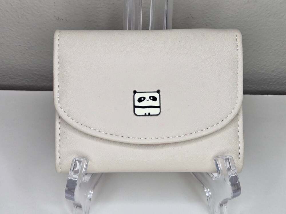 Miniso Panda Tri-Fold Women's Wallet in Apricot